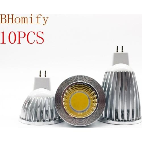 New Led Cob Spotligh High Power Lampada Led MR16 GU5.3 COB 6w 9w 12w Dimmable Warm Cool White MR16DC12V Bulb Lamp GU5.3AC220V