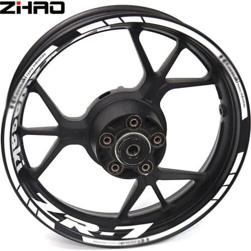 For Kawasaki ZR-7 ZR7 zr-7 Motorcycle Reflective Wheel Rim Stripe Decal Sticker Front Rear Decal Full Set