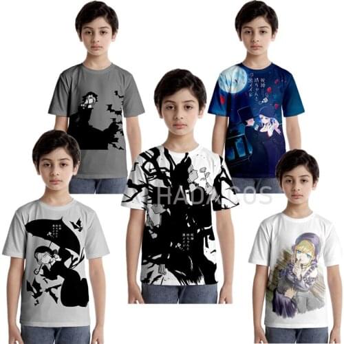 The Duke of Death and His Maid Japanese Anime Story Spring Hoody Street Style Casual Harajuku Child Kids T-shirt Tee Clothing