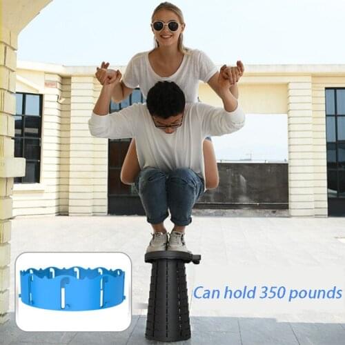 ZK40 Outdoor Folding Telescopic Stool Wild Chair Portable Plastic Stool Lightweight Fishing Chair S Style Leisure Adjustable