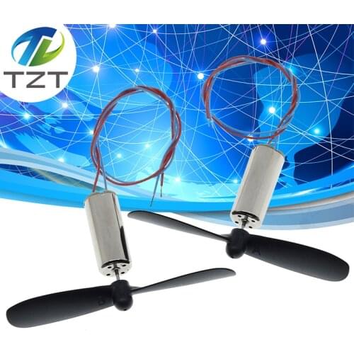 1set=2pcs DC3.7-4.2V 716 7*16MM Micro DIY Helicopter Coreless DC Motor With Propeller Great Torque High Speed Motor