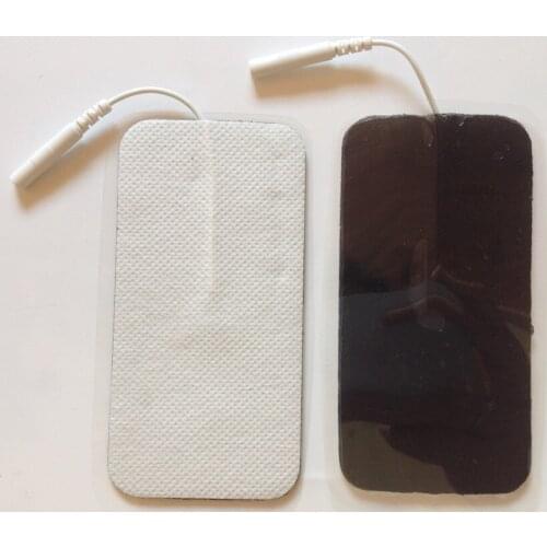 1000pcs/lot 10*5cm gel+non-woven pin type Electrode Pads 3.5mm plug for Tens Acupuncture,Slimming massager + DHL freeshipping