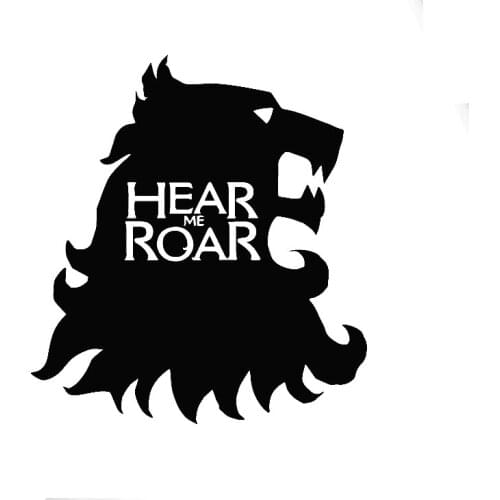 18x25cm Big Lion Hear Roar Car Decals Sticker Car Door Bumper Waterproof High Quality Vinyl Car Decal Removable T143