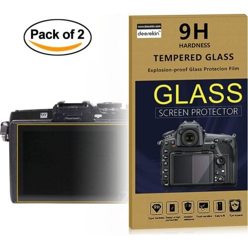 2x Self-Adhesive Glass LCD Screen Protector for Olympus E-PL9 E-PL8 E-PL7 E-P5 E-P3 PL8 PL7 P5 E-PL6 E-PL5 E-PM2 EPL6 EPL5 EPM2