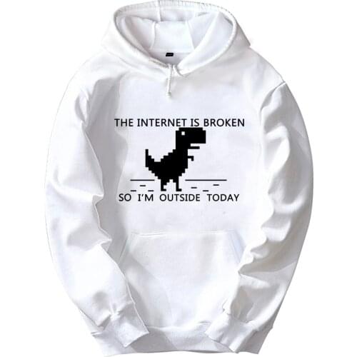 404 Geek The Internet Is Broken So I'm Outside Today Girls Woman Hoodie Couple Clothes Autumn Winter Fleece ZIIART