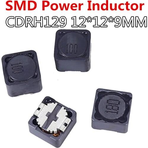 5pcs CDRH129 SMD Power Inductor 12*12*9MM 3.3/4.7/6.8/10/15/18/27/33/39/47/68/100/150/220/270/330/470/680/820/1000/1500UH