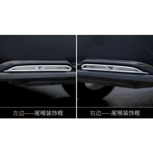 ABS Chromed Exterior Rear Exhaust muffler tail Pipe Outlet Decoration Trim 2PCS For Skoda Kodiaq 2016 2017-2018 2019 2020