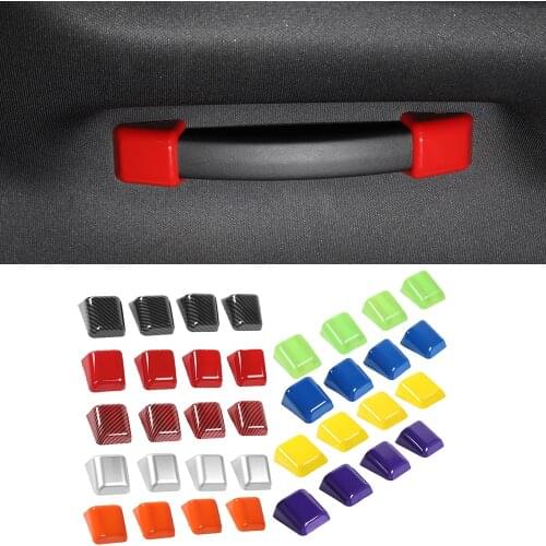 ABS Interior Top Roof Grab Handle Decorative Trim Cover for Dodge Challenger 2015+ Car Accessories