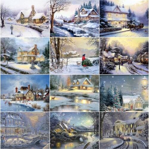 EverShine Diamond Painting Landscape Diamond Embroidery Winter Cross Stitch Picture Of Rhinestones New Arrival Home Decor