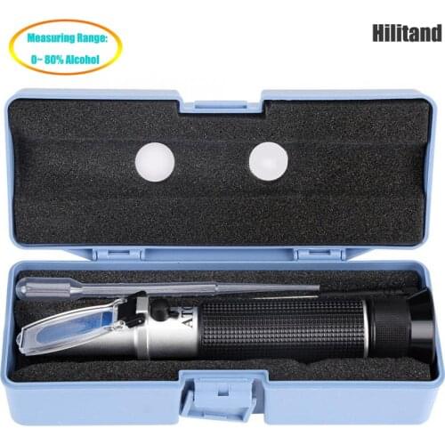 Aluminum Professional Handheld Alcohol 0-80% Test Refractometer Tester Meter Measure Instrument