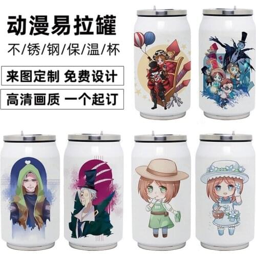 Anime ldentity V Stainless Steel Thermos Cup Freddy Emma DIY Cosplay Vacuum Cup Toy Gifts 350ml