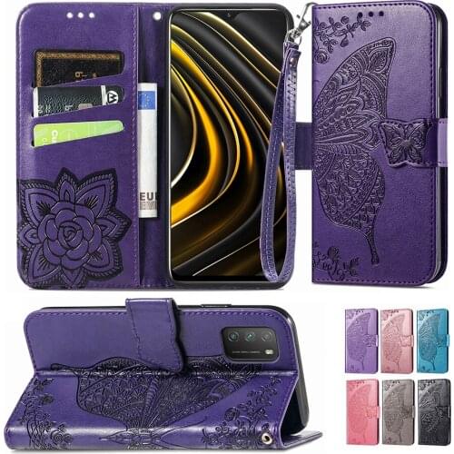 Butterfly Etui Wallet Flip Stand Cases For Xiaomi 11 Ultra 10S 10T Lite POCO M3 X3 NFC Redmi 9 9A 9C 9T Note 10 Pro 4G 5G Cover