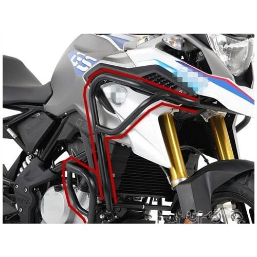 BUMPER UPPER CRASH BAR EXTENSIONS FOR G310GS 2017-ON Engine Bumper Upper and lower bumpers