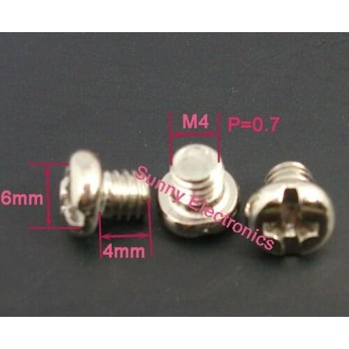 Free shipping 100 pcs M4 Screw M4x4 mm Stainless Steel DIY Brand New