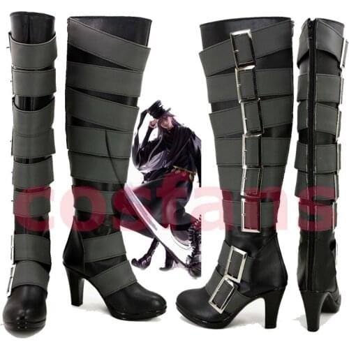 Anime Black Butler Kuroshitsuji Undertaker Cosplay Boots Shoes For Christmas Halloween Kuroshitsuji Undertaker Cosplay Costume