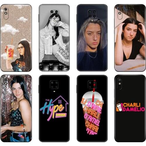 Black tpu Case For Xiaomi Redmi 7A 8 8A 9 9A 9C Case Redmi Note 8T 8 Pro T Note 9 9S 9 Pro Case Charli Damelio