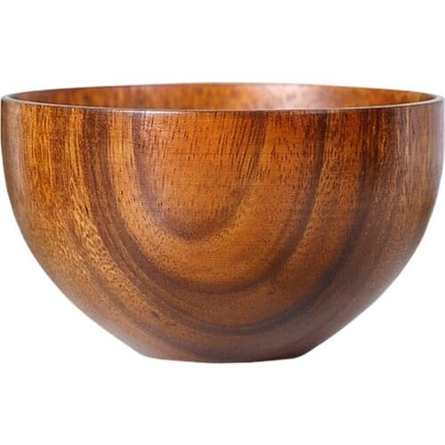 Wooden Bowls Tableware Original Soup/Salad Rice Noodles Bowls Food Container Eating Children Kids Bowls
