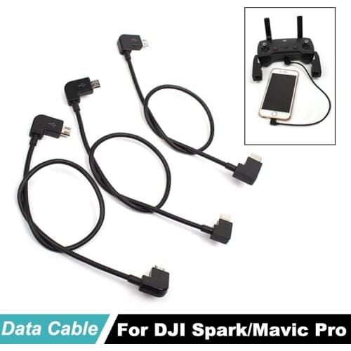 For DJI Spark MAVIC Pro/Air Data Cable Control Micro USB to Lighting/type C/Micro USB Adapter line for IPhone for Pad For xiaomi