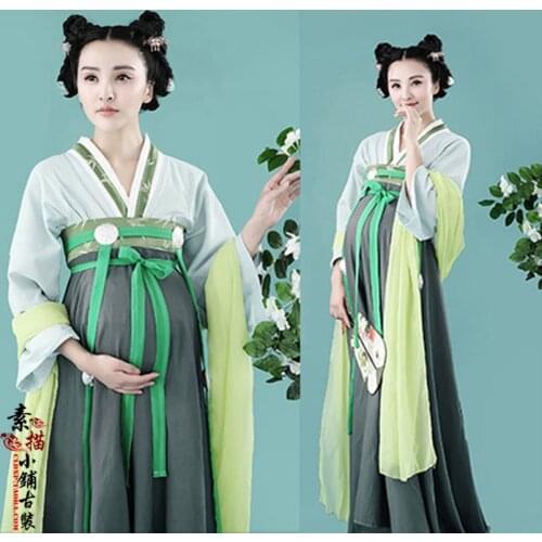 Jing Ning Pregnant Mummy Thematic Costume Hanfu for Women Tang Dynasty High Waist Dress
