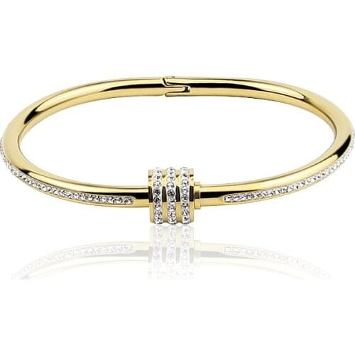 Hot Jewelry Three Layers Meteorite Nail Bracelet Women Bracelet Titanium Steel Top Quality Bracelet Love Bangle Gift