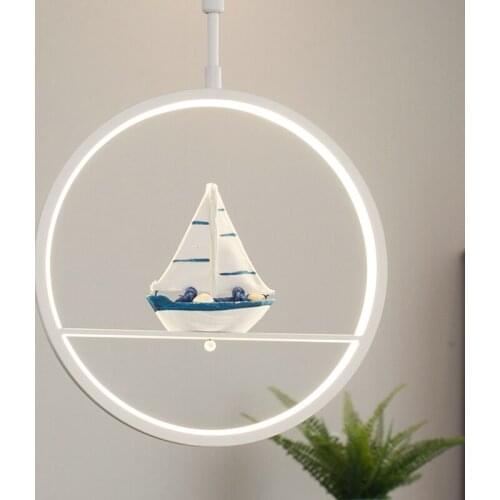 Fashion Ring LED Pendant Lamp Iron Modern Pendant Lights Simple Wood HangLamp Nordic Light Fixtures Home Lighting Resin Lamps