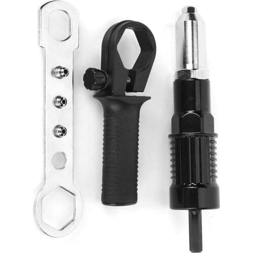 Rivet Gun Adapter Insert Set Durable High Hardness Alloy Steel Electric Handle Tool Rivet Gun Adapter Set