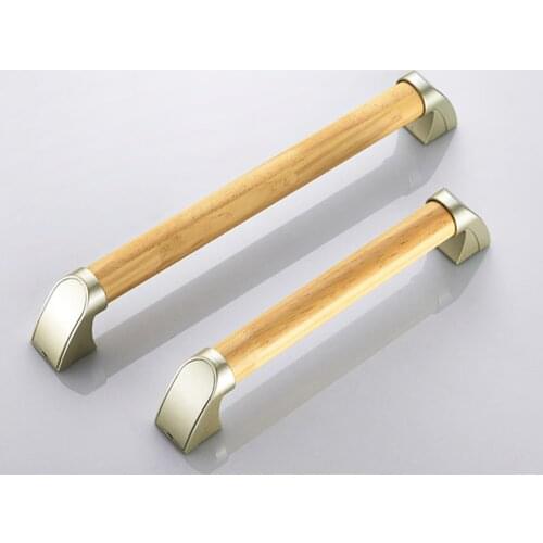 Bathroom Grab Bar Toilet Shower Bathtub Handicap Support Balance Grab Bar Zinc alloy Pine Wood Non-slip Rubber Safety Rail