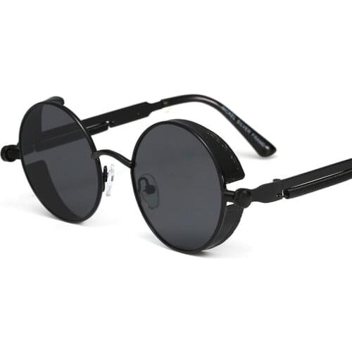 TEENYOUN 2020 Luxury Brand Steampunk Round Sunglasses Women Men Round Metal Frame Sun Glasses Male High Quality Eyewear UV400