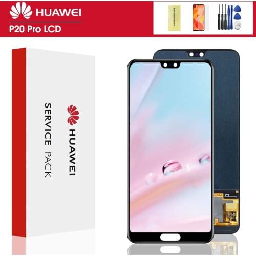ORIGINAL 6.1'' Display + frame Replacement for Huawei P20 Pro LCD Touch Screen Digitizer Assembly + fingerprint CLT-L09 CLT-L29