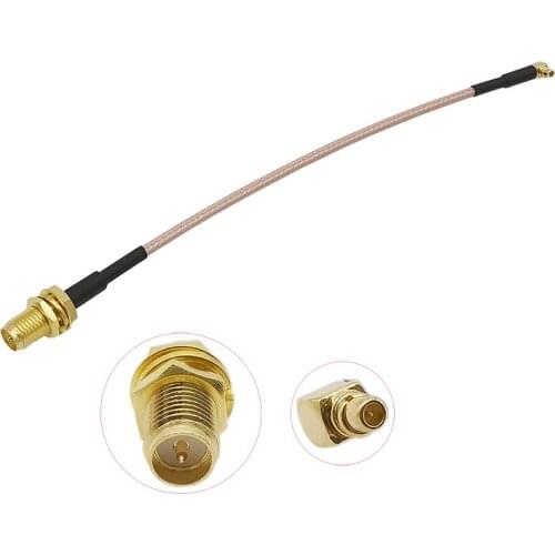 RG316 Cable Pigtail RF MMCX Male Right Angle to RP-SMA RPSMA Female Jack 15CM/30CM/50CM/1M For Wireless IC Card FPV