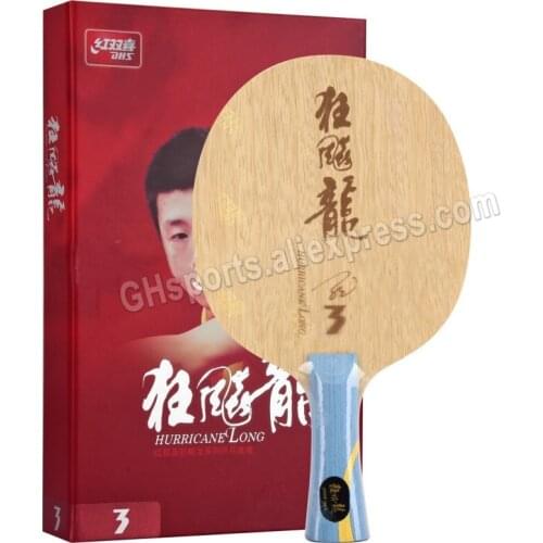 DHS Hurricane Long 3 DHS MA LONG 3 RACKET Table Tennis Blade (7 Ply Wood) Original DHS Ping Pong Bat / Paddle