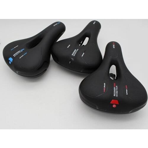 Mountain bike saddle bicycle middle hole saddle soft saddle thickened seat cushion ball cushion
