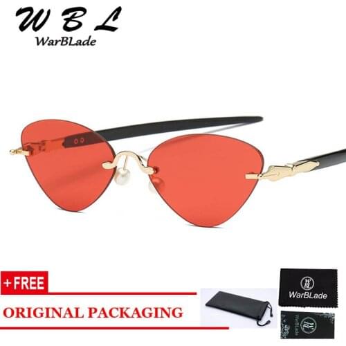 WarBLade 2019 New Metal Goggle Rimless Sunglasses Women Ocean Lens Classic Brand Designer Men Women Sun Glasses Women