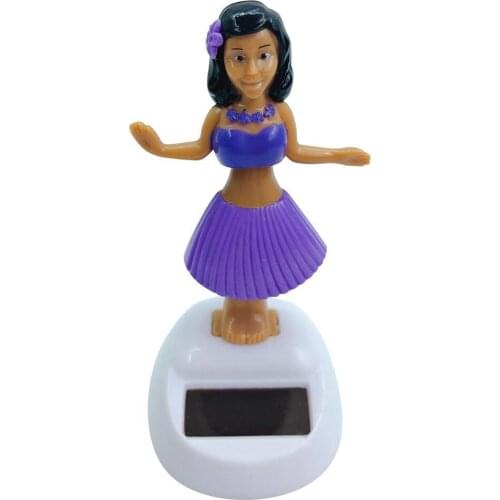 Solar Dancing Beach Girl Automatic Swing Car Interior Ornament Dashboard Decor Car Accessories