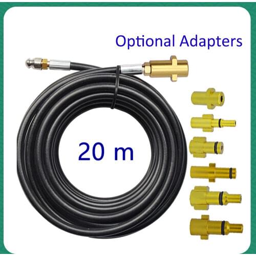 20m High Pressure Washer Sewer Drain Water Cleaning Hose Pipe Sewer Jet Nozzle for Karcher Interskol Huter Nilfisk STIHL Bosch