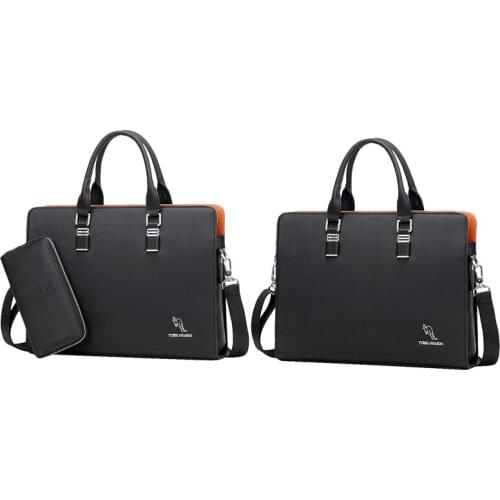 YUESKANGAROO Mens Business Messenger Bags Handbag Men Crossbody Bag Laptop Bag Laptop Briefcase for Men Shoulder Bags Black