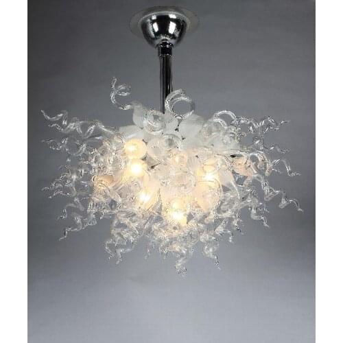 LED Light Source Glass Chandelier Lightings Art Glass Pendant Lights Customized Colored for Bedroom Decor