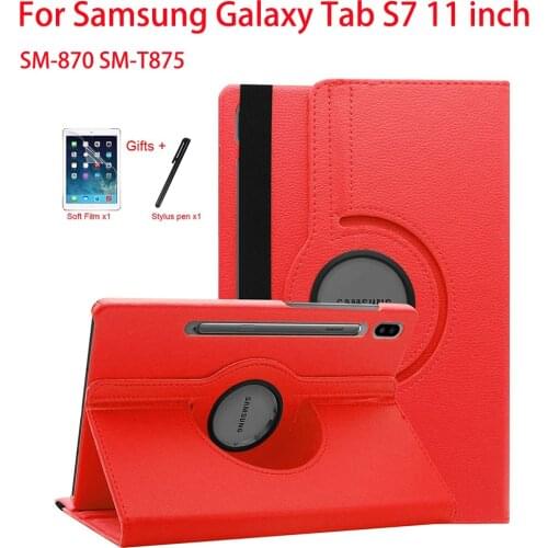 360 Rotating Smart Case For Samsung Galaxy Tab S7 11 inch SM-870 SM-T875 Tablet Case Bracket Fold Stand Flip Leather Cover