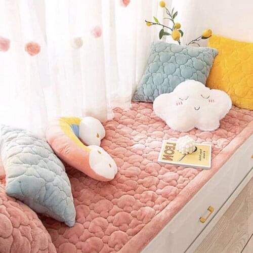 Nordic bay window mat 4 seasons universal Sofa covers modern Short Plush Sofa Towel Thicken Quilted Sofa Cover Couch Cover