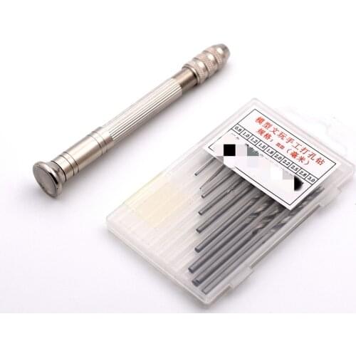 1 pcs Metal Hand Drill Equipments Uv Resin Mold Tools and handmade jewelry tool with 0.8mm-3.0mm Drill Screw