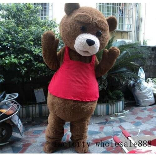 2019 Advertising Teddy Bear Mascot Costume Suit Adult Size Birthday Party Dress Event Unisex Cartoon Apparel Cosplay Halloween