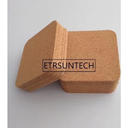 300pcs Square Natural Cork Coaster Heat Resistant Cup Mug Mat Coffee Tea Hot Drink Placemat Kitchen Table Decor
