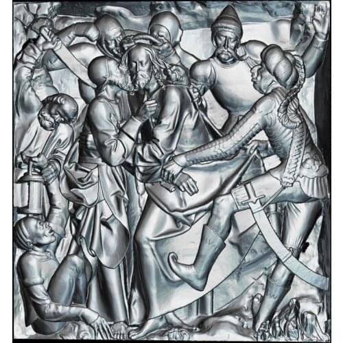 Kiss of Judas 3d model for cnc STL format Religion 3d Relief Model STL Router 3 axis Engraver ArtCam