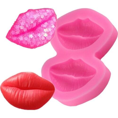 3D Sexy Lips Fondant Cake Decorating Tools DIY Cake Silicone Baking Molds Candy Fimo Clay Mold Gumpaste Chocolate Moulds