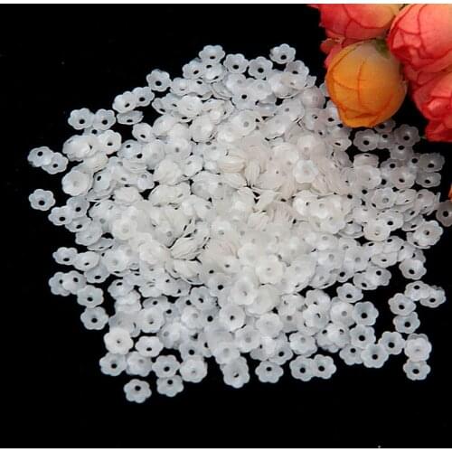 6mm 8mm 10mm Matte White Plum 3D Flower Cup Sequins for Diy Jewerly Crafts Sewing Wedding Craft Women Garments Accessories 20g