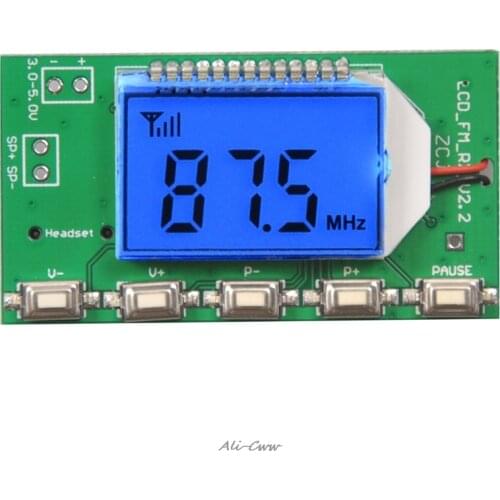 87-108MHz DSP & PLL Digital Wireless Microphone Stereo Audio FM Receiver Module