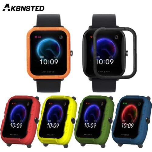 AKBNSTED PC High Quality Hard Watch Protective Shell For Xiaomi Huami Amazfit Bip U/Bip Smart Watch Case For Amazfit Pop Watch