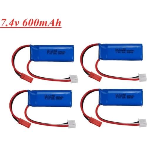 7.4V 600mAh 20C Lipo Battery for WLtoys K969 K979 K989 K999 P929 P939 RC Car Parts 2s 7.4v Battery for WLtoys K969 accessory