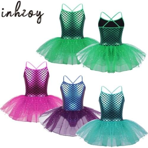 Ballerina Fairy Prom Party Costume Kids Sequined Flower Dress Girls Dance wear Gymnastic Ballet Leotard Tutu Dress