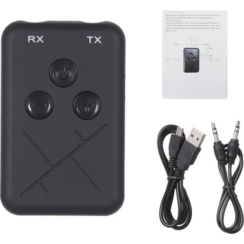 Wireless Transmitter and Receiver 3.5mm Audio Jack 2-in-1 Audio Receiving Device Wide Compatibility for TV/Speaker/Earphone